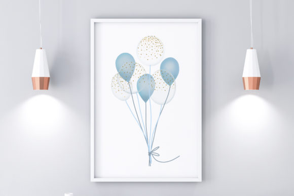Download Cute Wall Art-Blue Balloon-Cute Nursery - Nursery Collection