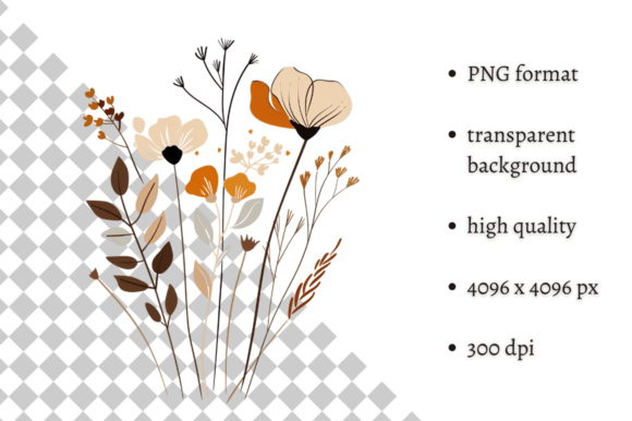 Download Watercolor Boho Wild Flowers Clipart - Flower Collection