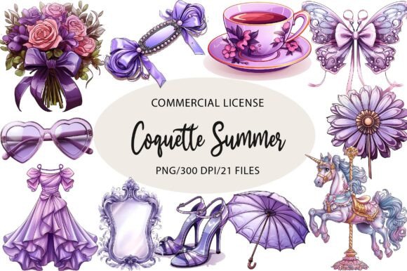 Download Watercolor Coquette Summer Clipart - Coquette summer clipart Collection