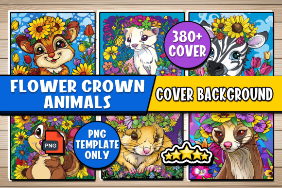 Download Flower Crown Animals Cover Background - Flower Collection