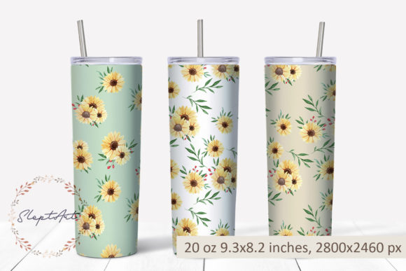 Download Sunflower 20 Oz Skinny Tumbler PNG - Flower Collection