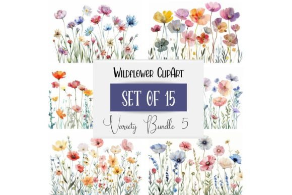 Download Springtime Watercolor Wildflower Bundle - Flower Collection