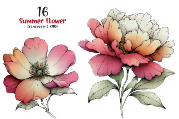 Download Whimsical Summer Flower Clipart - Flower Collection
