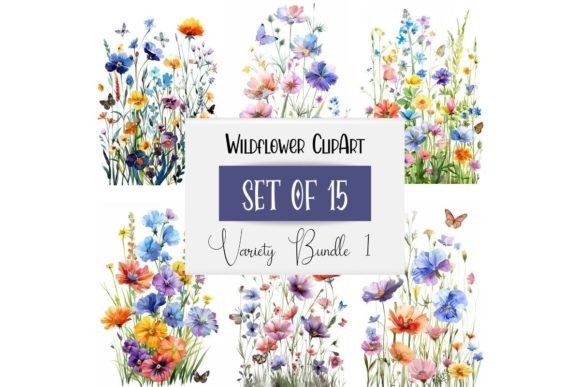 Download Watercolor Wildflower Meadow Flowers - Flower Collection