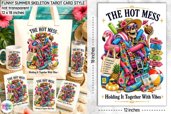 Download Funny Summer Skeleton Tarot Card Design - Card design Collection