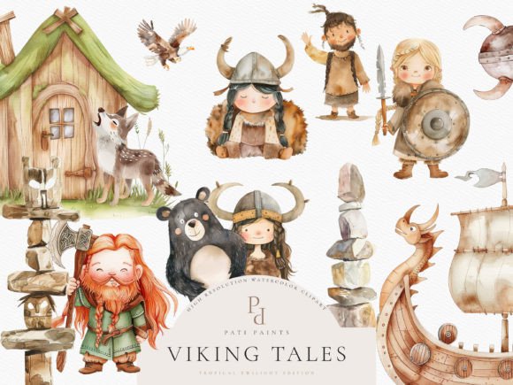 Download Nursery Viking Tales Clipart Bundle - Nursery Collection