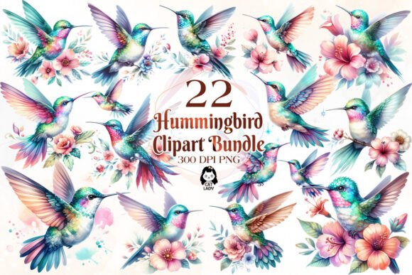 Download Beautiful Hummingbird Watercolor Clipart - Hummingbird watercolor Collection
