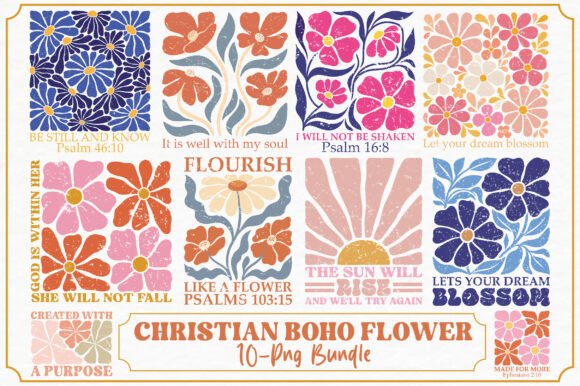 Download Christian Boho Flower Png Bundle - Flower Collection