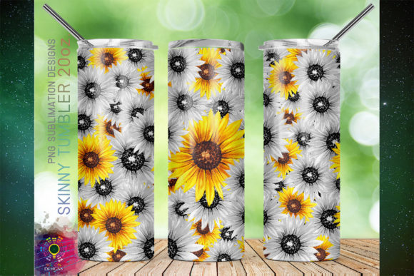 Download Sunflower Pattern, Flower PNG Tumbler - Flower Collection