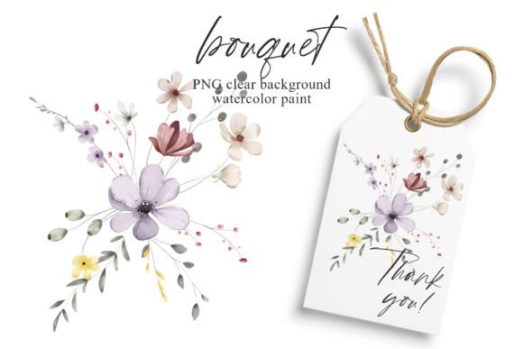 Download Watercolor Wild Flowers Clipart Bouquet. - Flower Collection