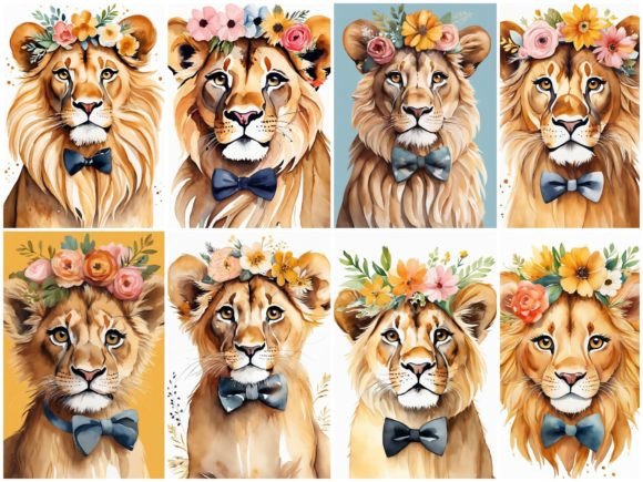 Download 32 Images Baby Lion Flower Crown Bowties - Flower Collection