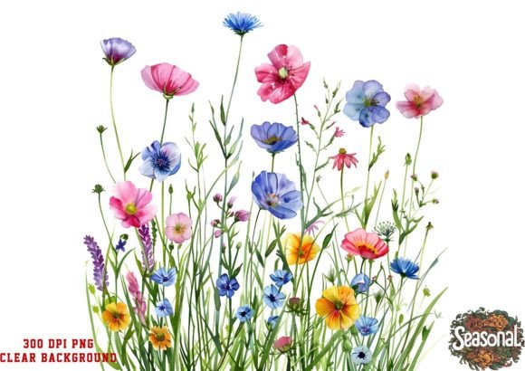 Download Wildflower Meadow, Gardening Clipart - Flower Collection