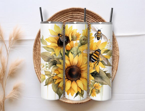 Download Watercolor Sunflower Bouquets Tumbler - Flower Collection