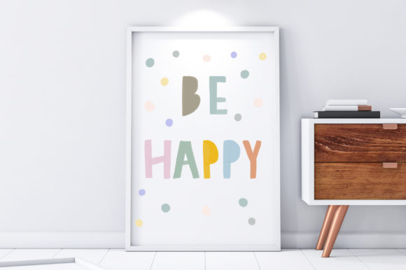Download Nursery Wall Art-Be Happy - Nursery Collection
