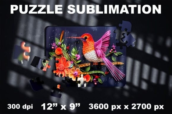 Download Flower Hummingbird Printable Puzzles - Flower Collection