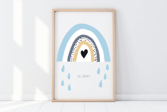 Download Nursery Wall Art - Be Happy Cute Wall Art - Nursery Collection