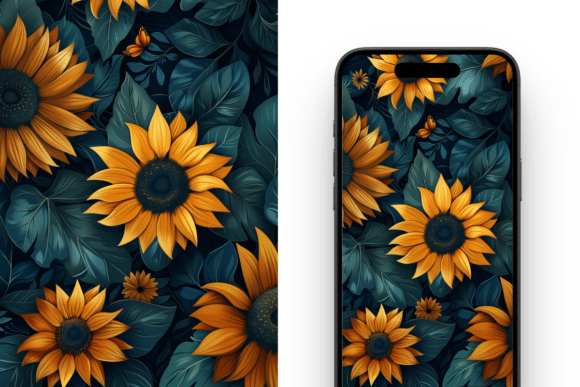 Download Sunflower Digital Art, Phone Wallpaper - Flower Collection