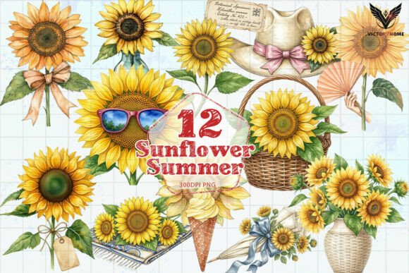 Download Sunflower Summer Pack PNG - Flower Collection