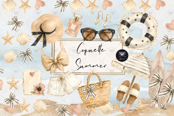 Download Coastal Coquette Summer Clipart - Coquette summer clipart Collection