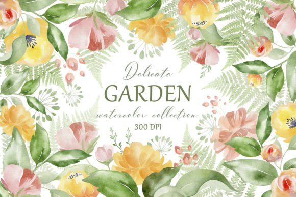 Download FLOWER GARDEN Watercolor Flower Set - Flower Collection