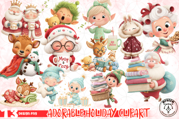 Download Adorable Holiday Clipart Bundle PNG - Holiday clipart bundle Collection