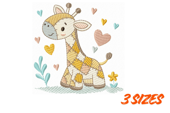 Download Cute Giraffe Embroidery Nursery Art - Nursery Collection