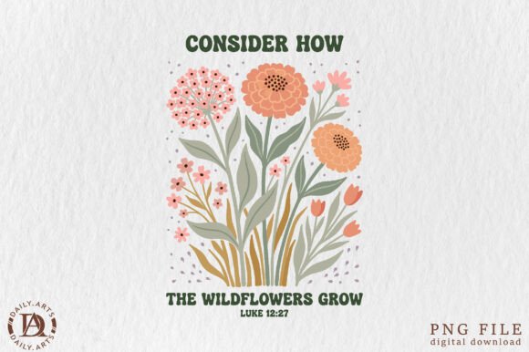 Download Retro Wildflower Meadow Christian Png - Flower Collection