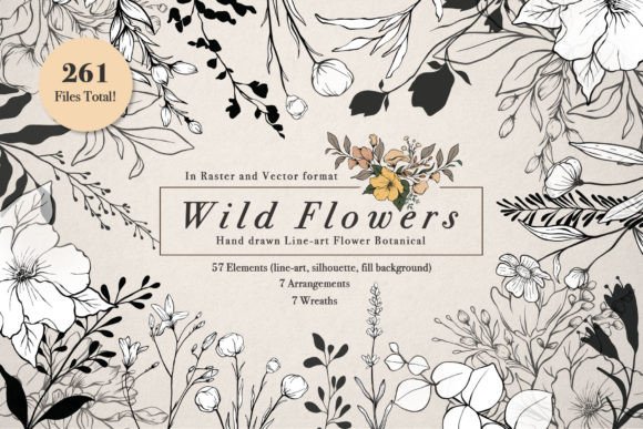 Download WILD FLOWERS Illustration Botanical - Flower Collection