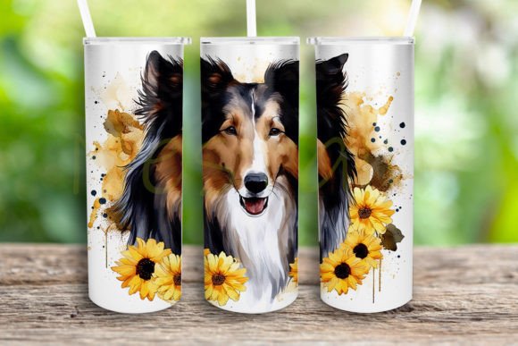 Download Watercolor Collie Sunflower Designs Png - Flower Collection