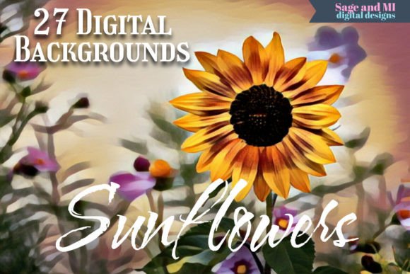 Download 27 Sunflower Digital Art Backgrounds - Flower Collection